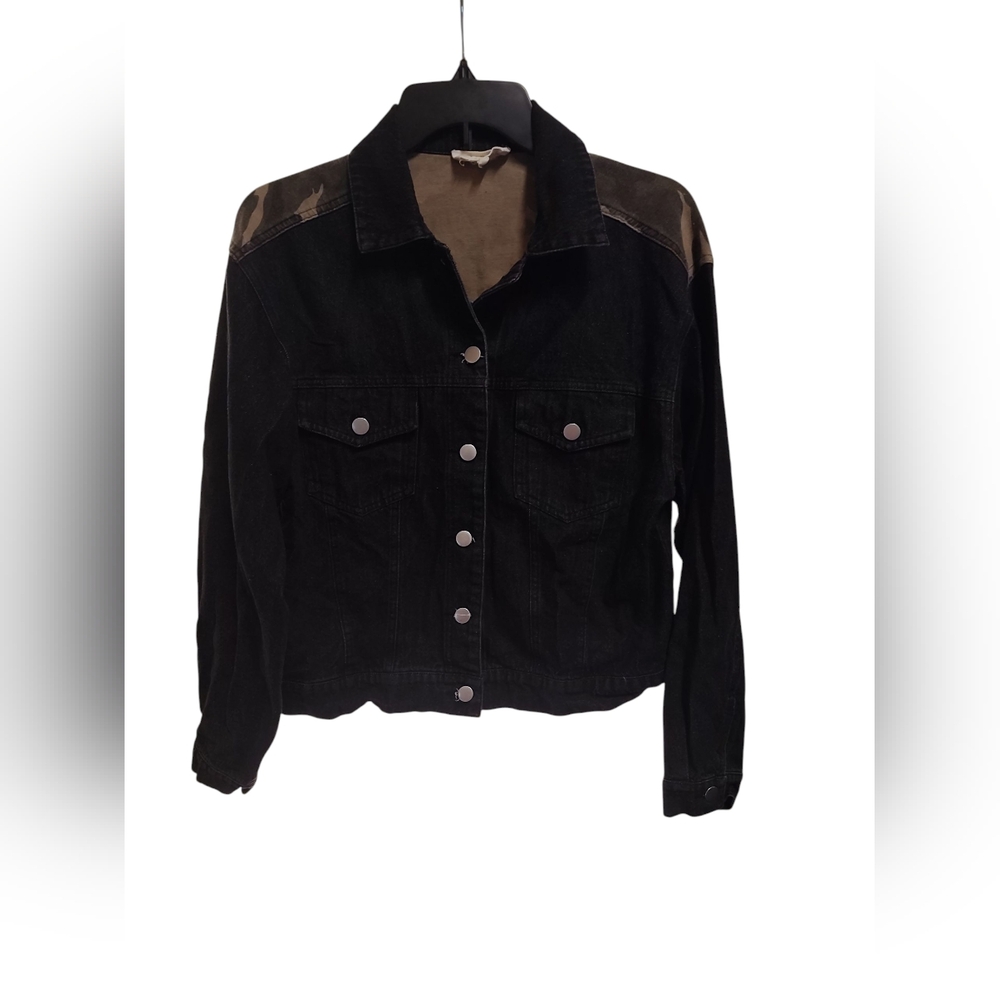 En Creme Denim Camo Jacket